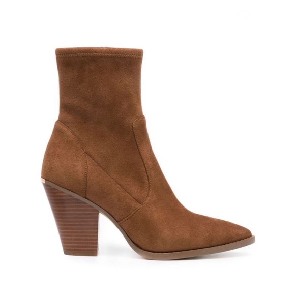 Michael Michael Kors,  Dover 100mm pointed-toe boots, Luggage, 7 - Picture 2 of 12